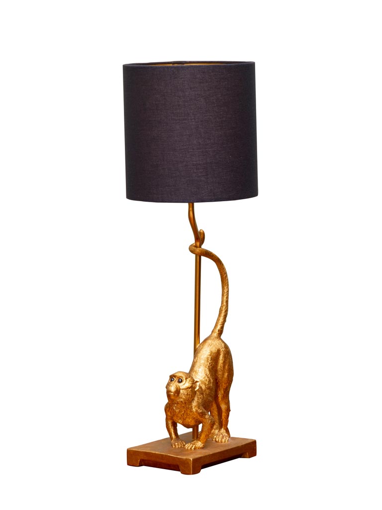 Table lamp gold playing monkey - 2