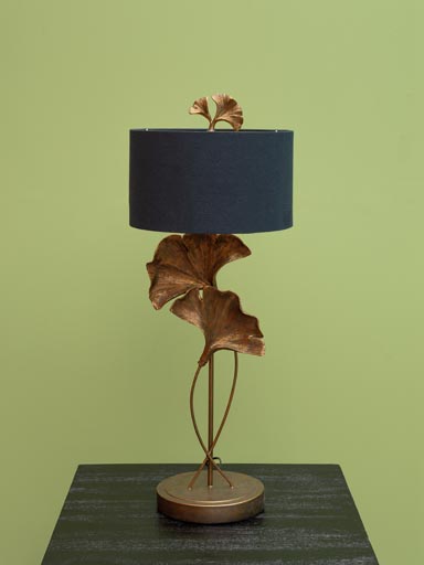 Golden Ginkgo lamp with shade