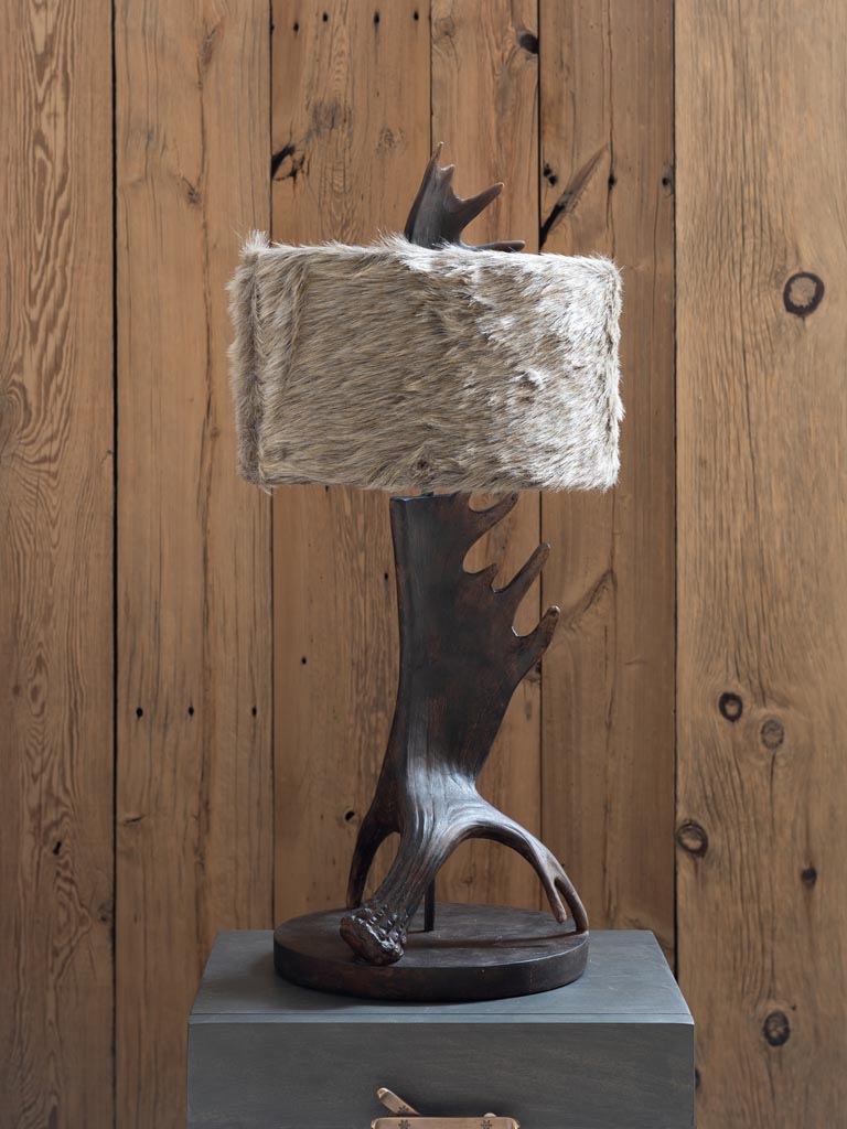 Large table lamp moose antlers Lapland - 1