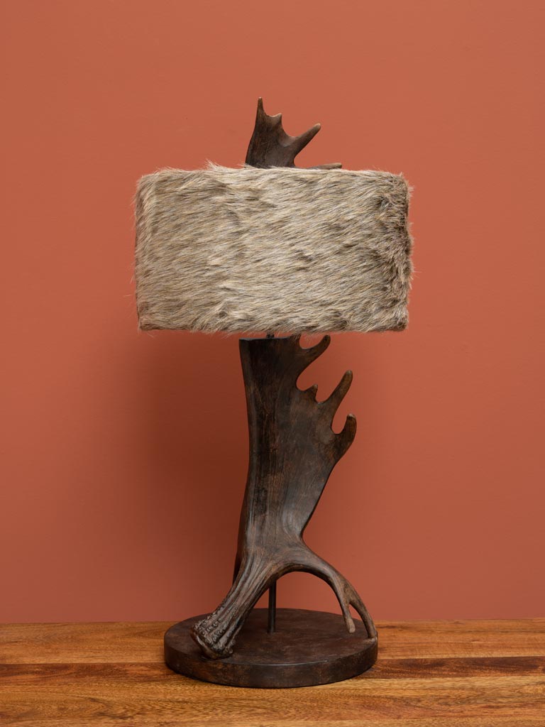 Large table lamp moose antlers Lapland - 3