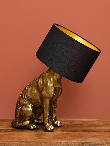 Table lamp golden Dog
