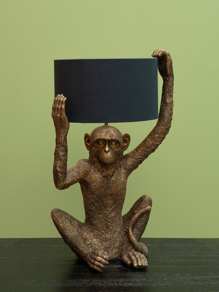 Lamp monkey holding shade - 1