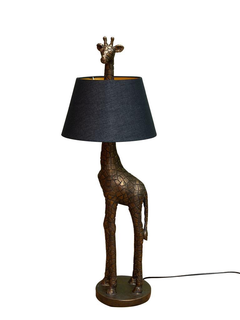 Table lamp antique gold giraffe - 2