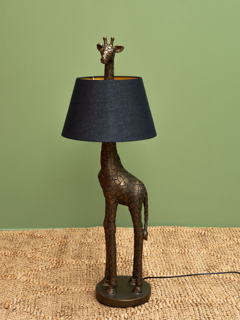Table lamp antique gold giraffe - 1