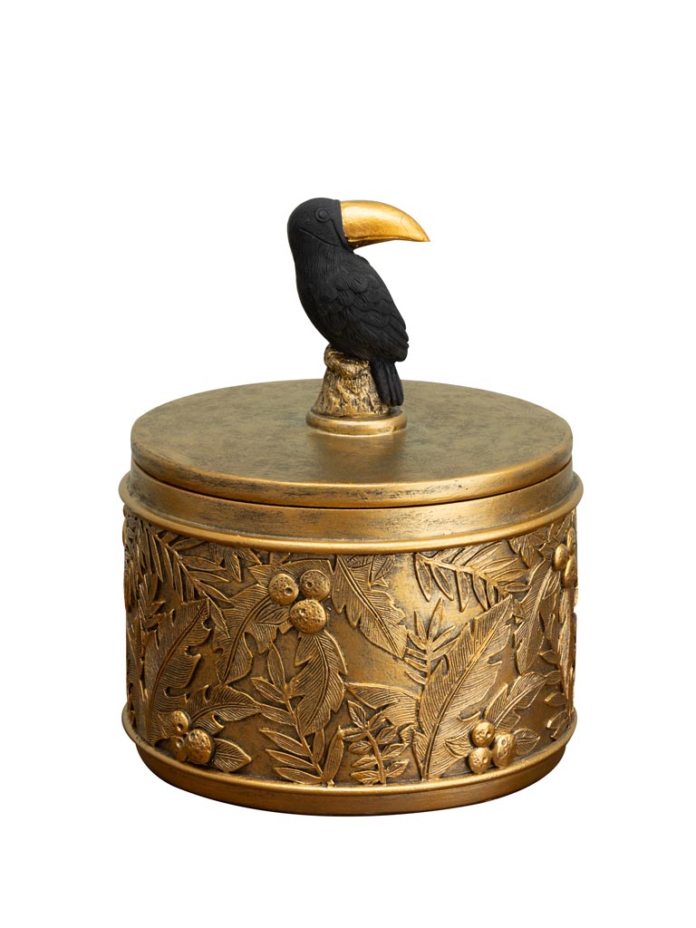 Golden box with toucan lid - 2