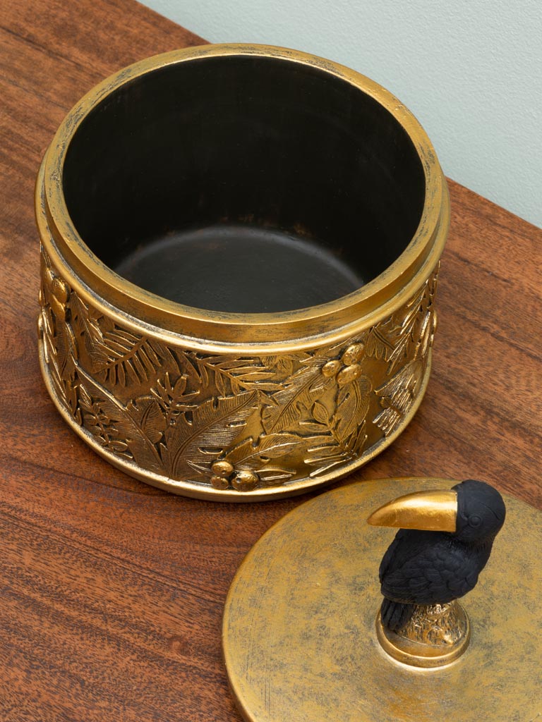 Golden box with toucan lid - 4