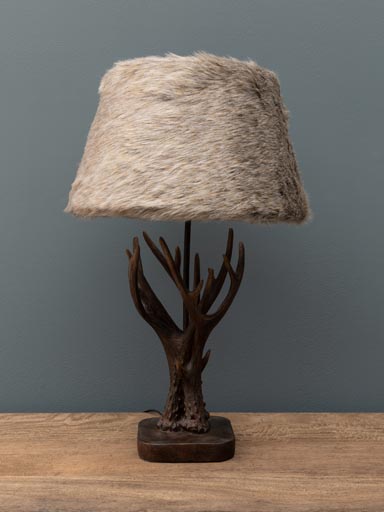 Table lamp roe deer antlers Lapland