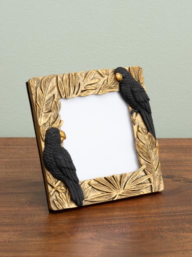 Photo frame golden beak parrrots (10x10)
