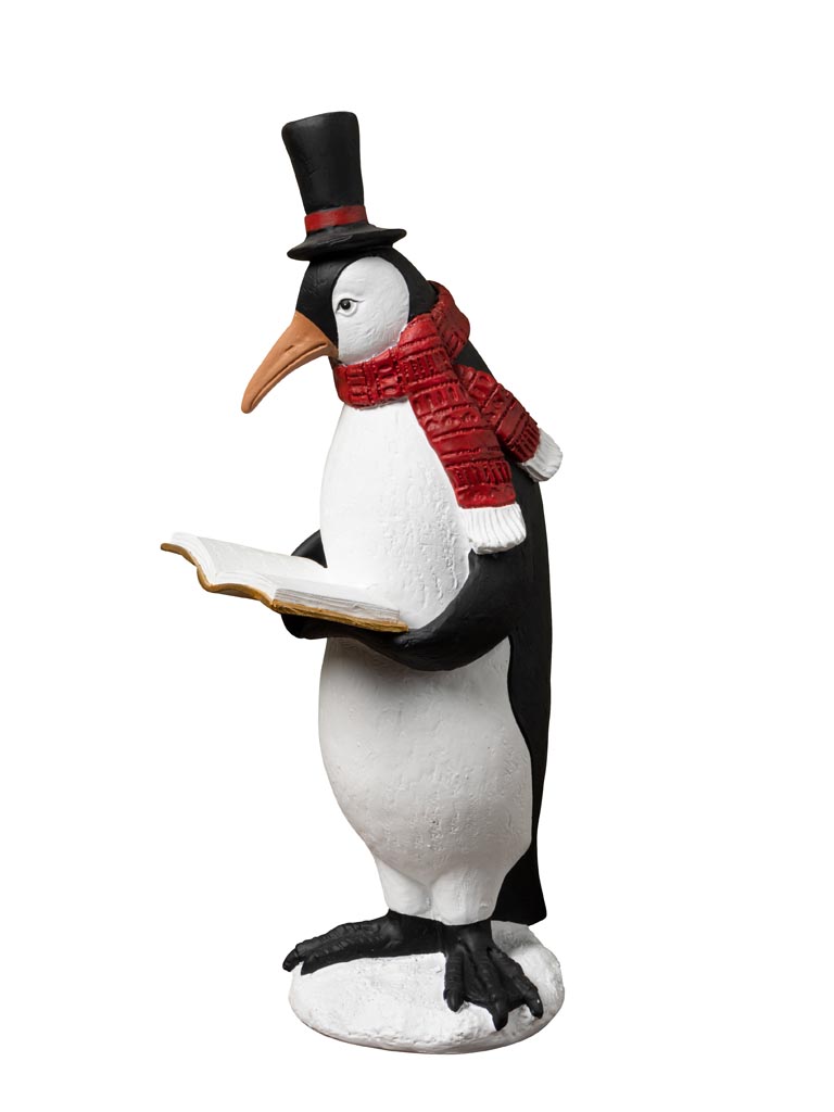 Christmas carol penguin with hat - 2
