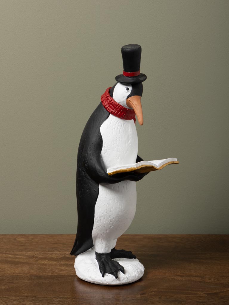 Christmas carol penguin with hat - 3