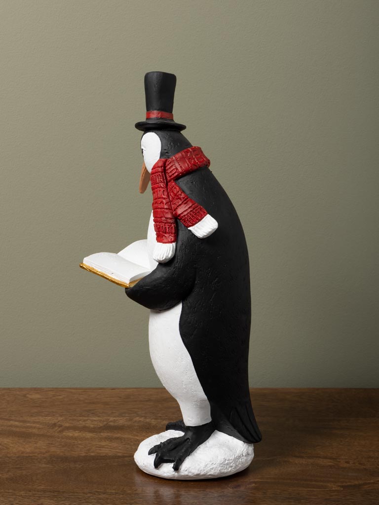 Christmas carol penguin with hat - 5