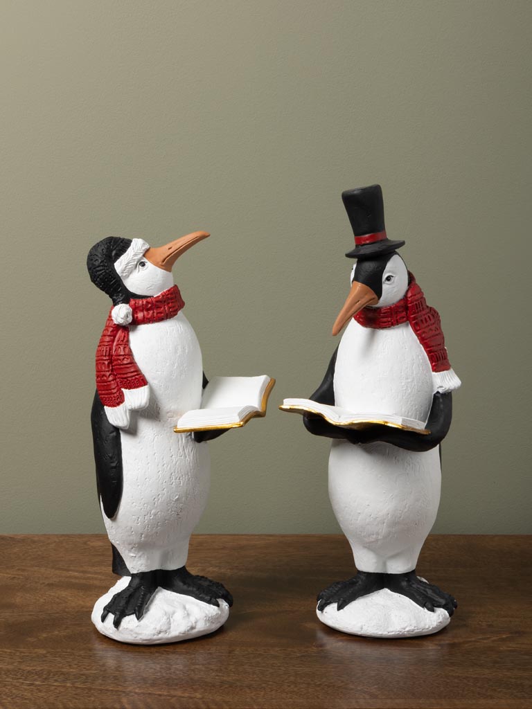 Christmas carol penguin with hat - 4