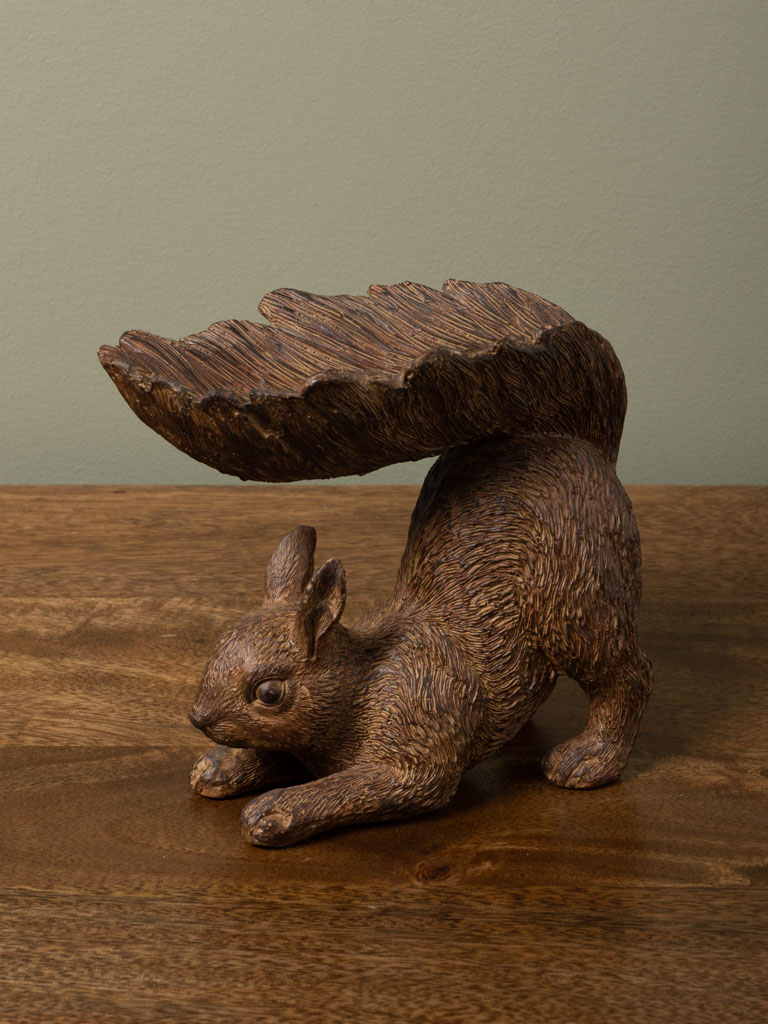 Trinket tray squirrel brown patina - 1