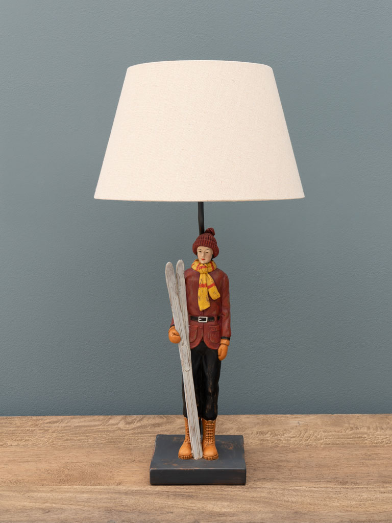 Lampe à poser vintage skieur - 1