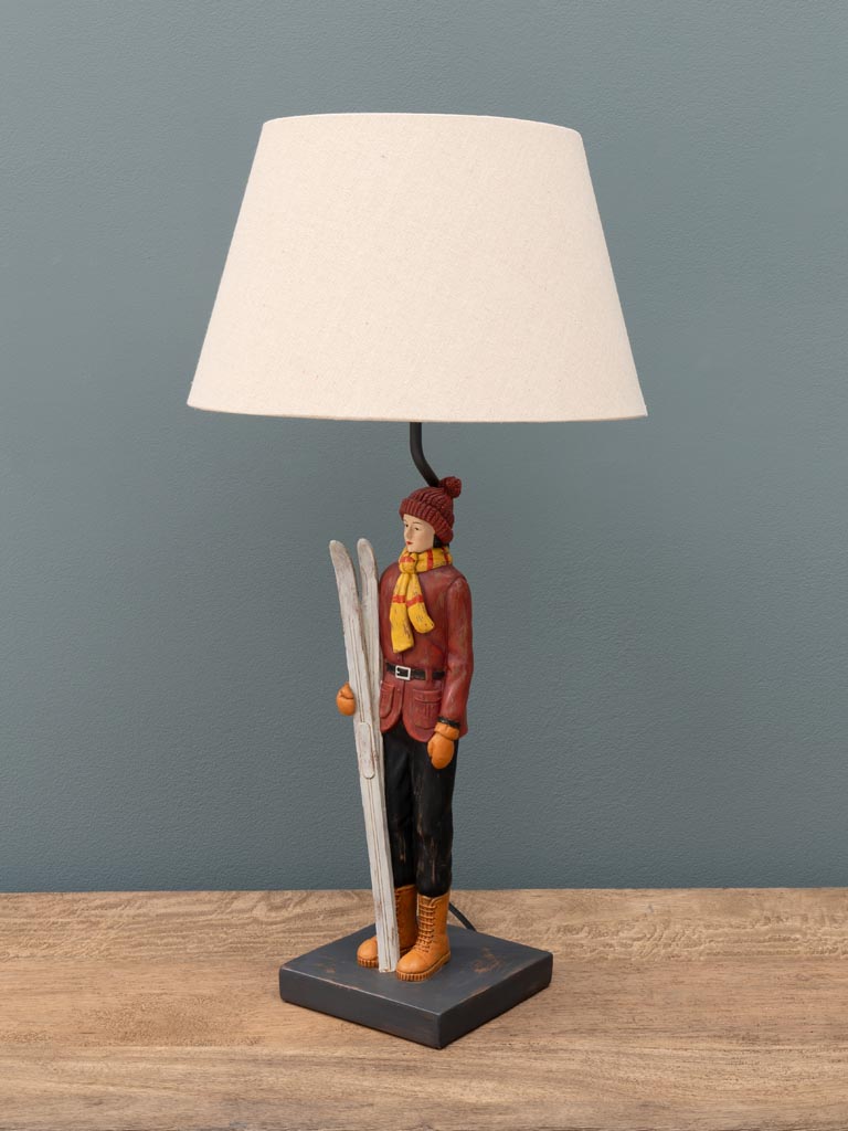 Table lamp vintage skier - 3