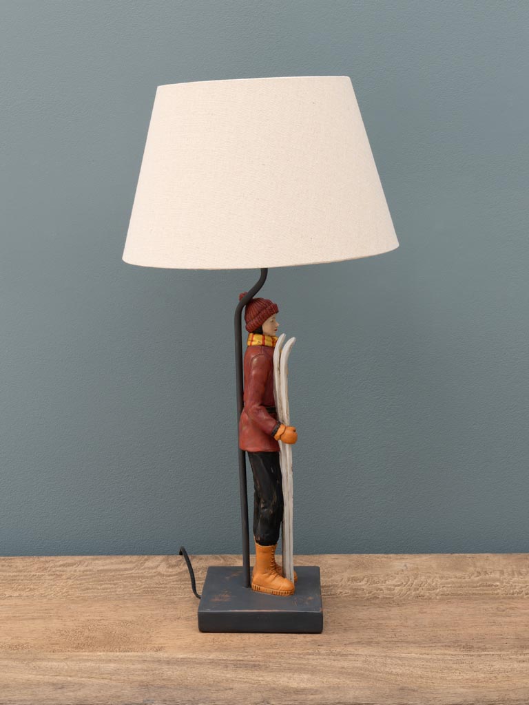 Lampe à poser vintage skieur - 5