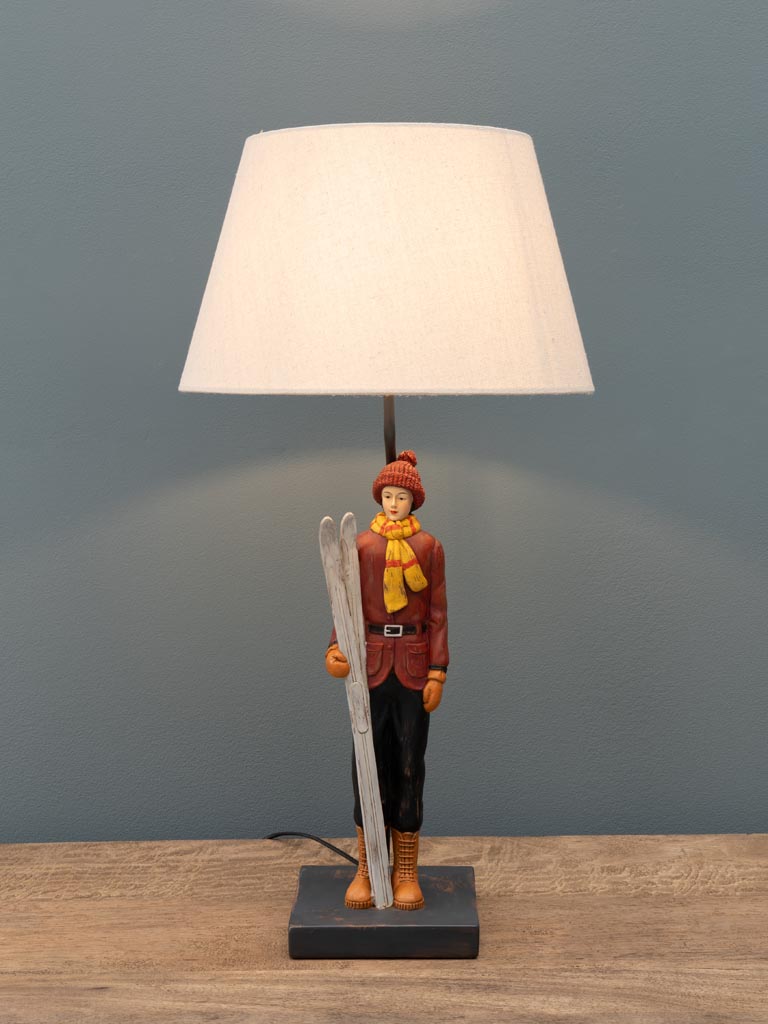 Table lamp vintage skier - 4