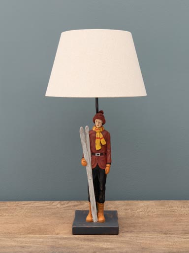 Lampe à poser vintage skieur