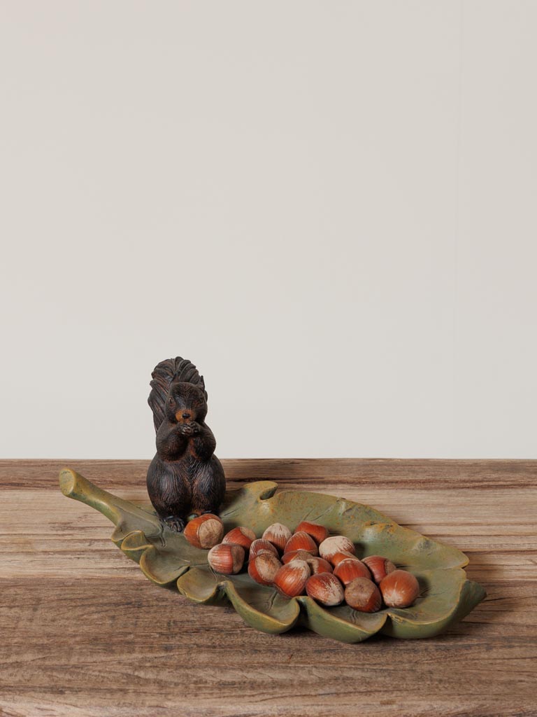Trinket tray leaf with small squirrel - 3