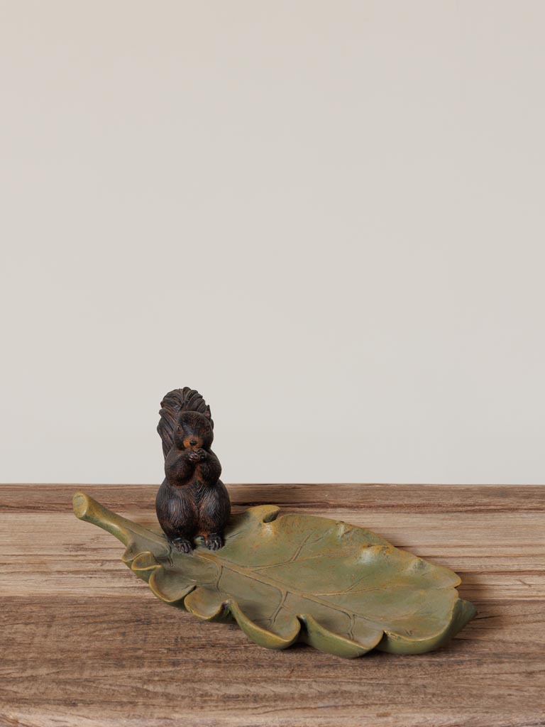 Trinket tray leaf with small squirrel - 5