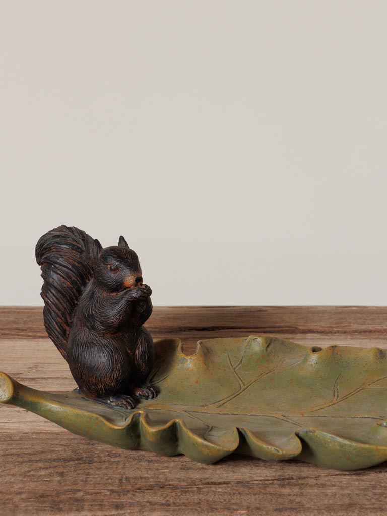 Trinket tray leaf with small squirrel - 6