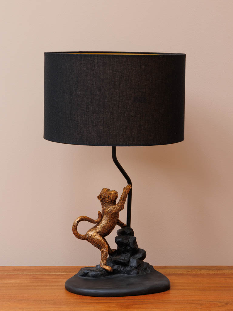 Table lamp monkey on rock - 1
