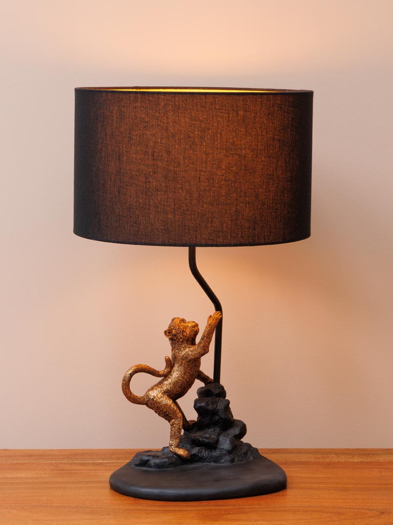 Table lamp monkey on rock - 3