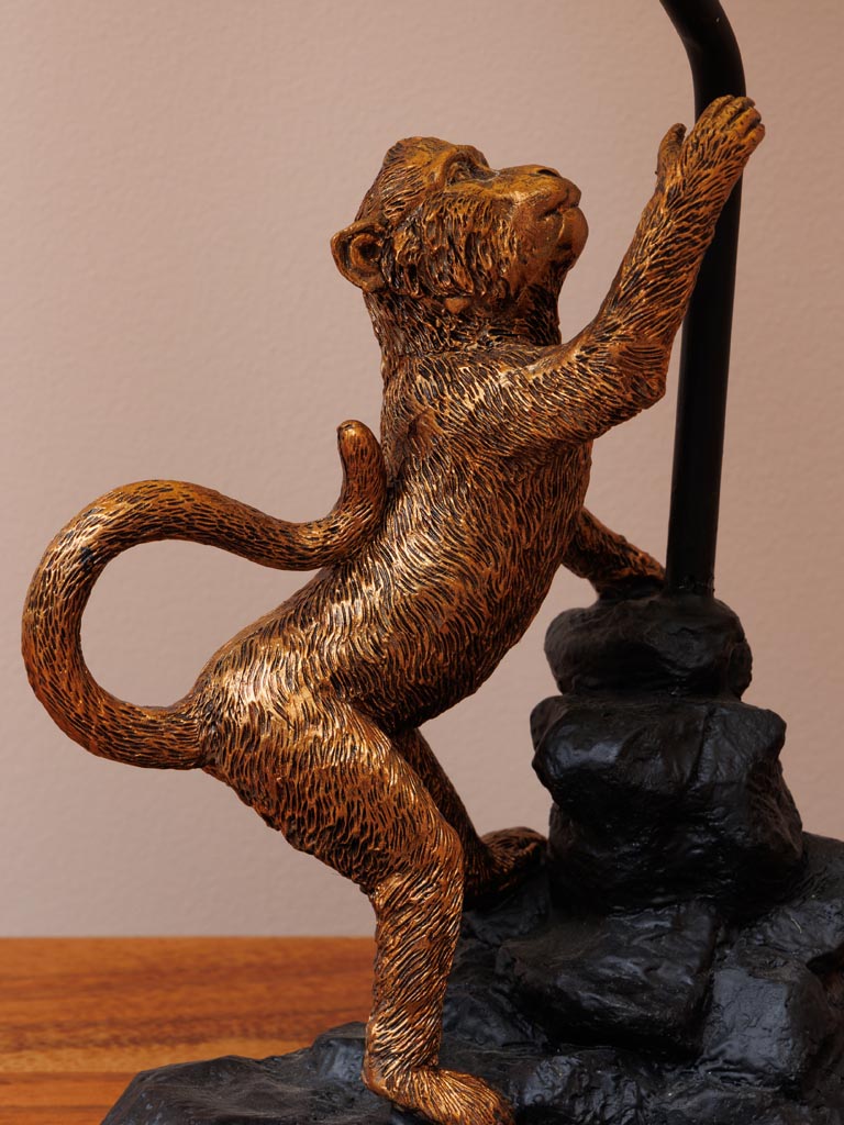 Table lamp monkey on rock - 4