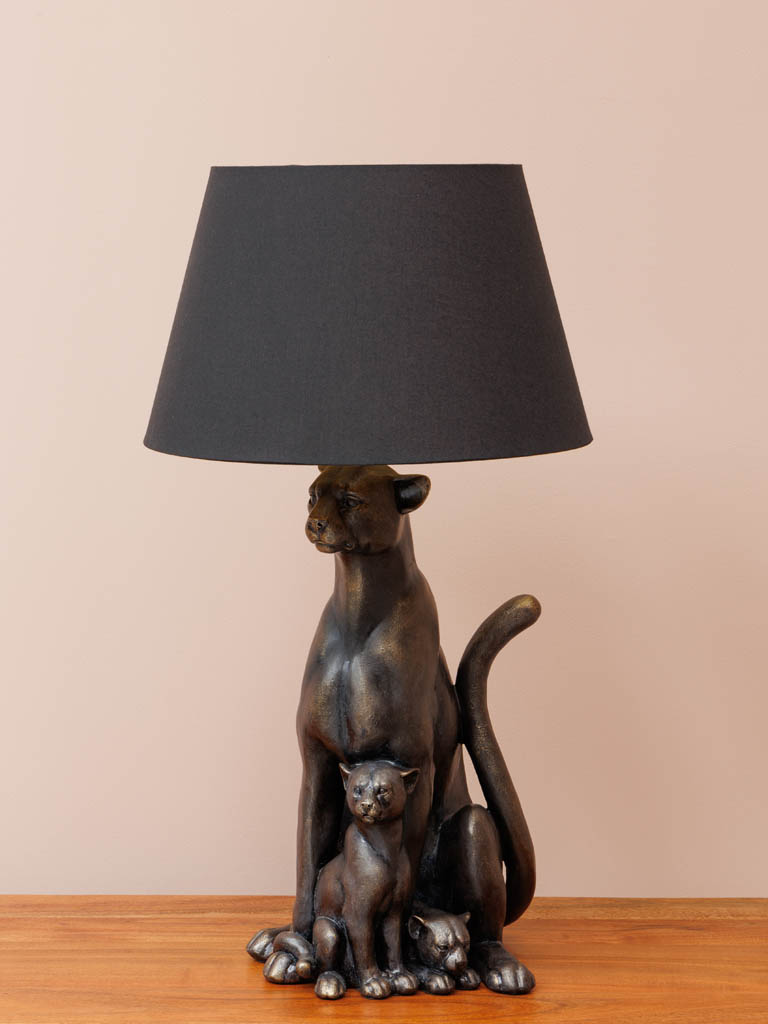 Table lamp panther with her baby - 1