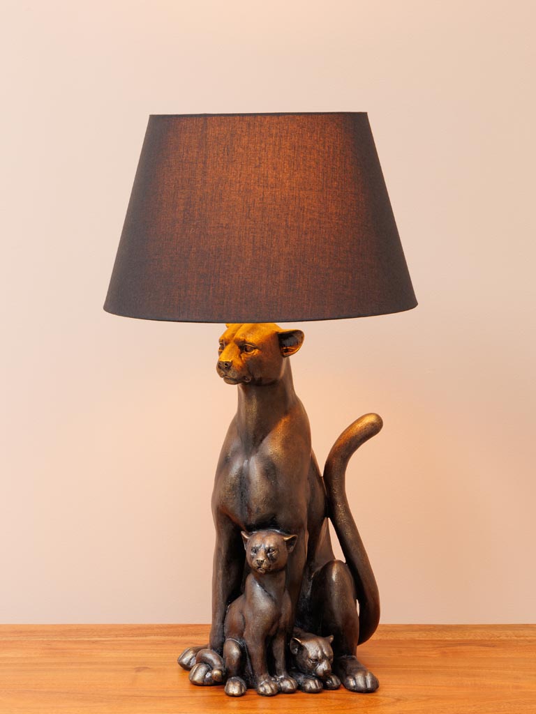 Table lamp panther with her baby - 3