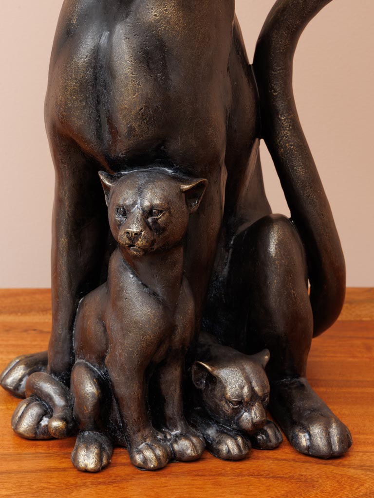 Table lamp panther with her baby - 4