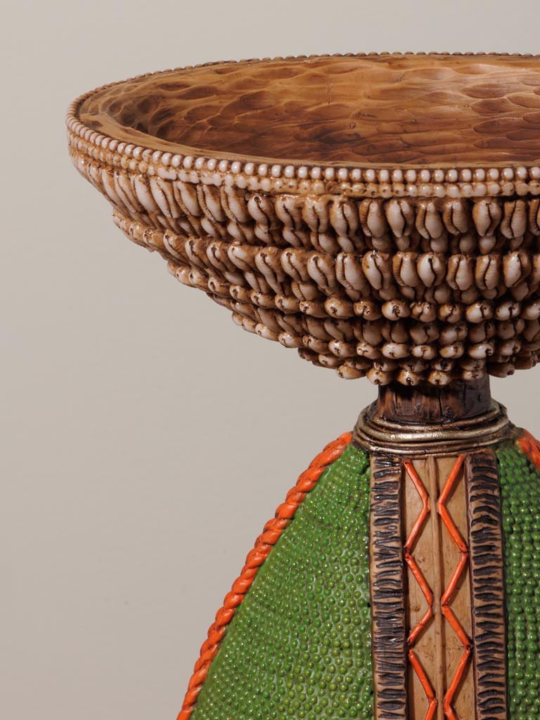 Green trinket tray on feet Africa - 3