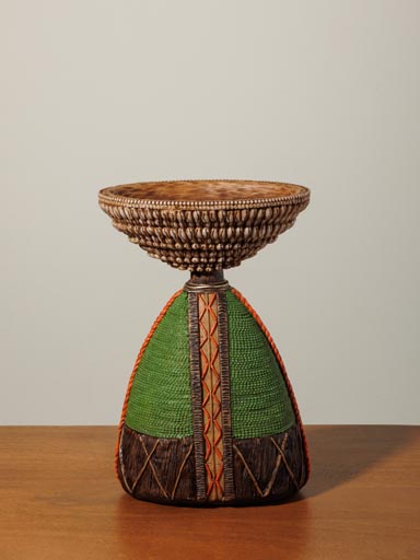 Green trinket tray on feet Africa