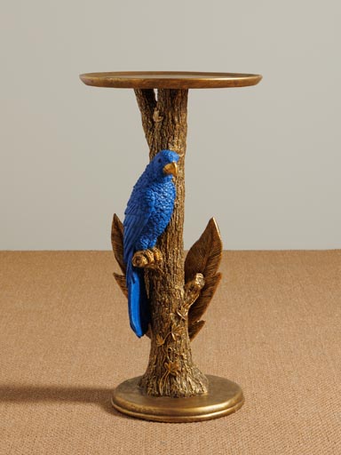 Blue parrot side table