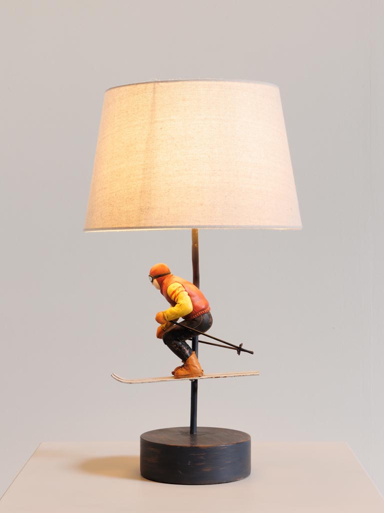 Lampe à poser skieur vintage - 3