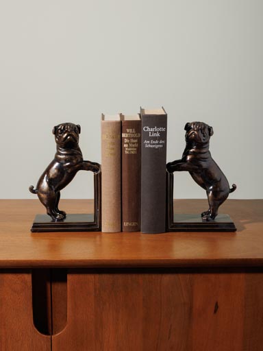 Serre-livres chiens debout