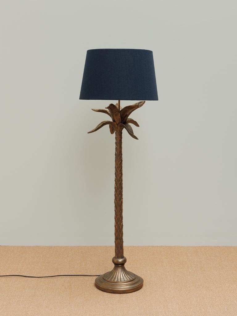 Floor lamp antique gold palm tree - 1