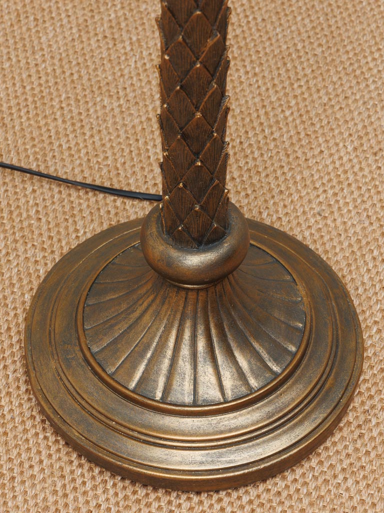 Floor lamp antique gold palm tree - 4