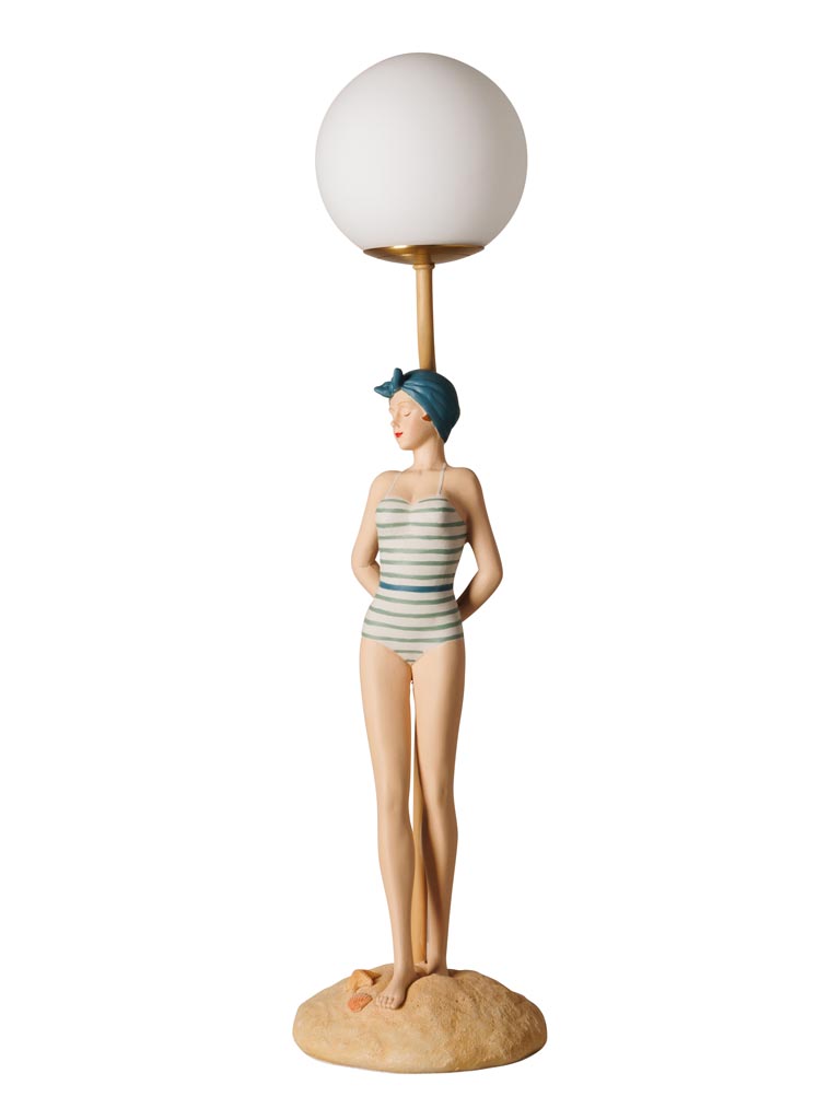 Lampe Baigneuse bleue et globe - 2