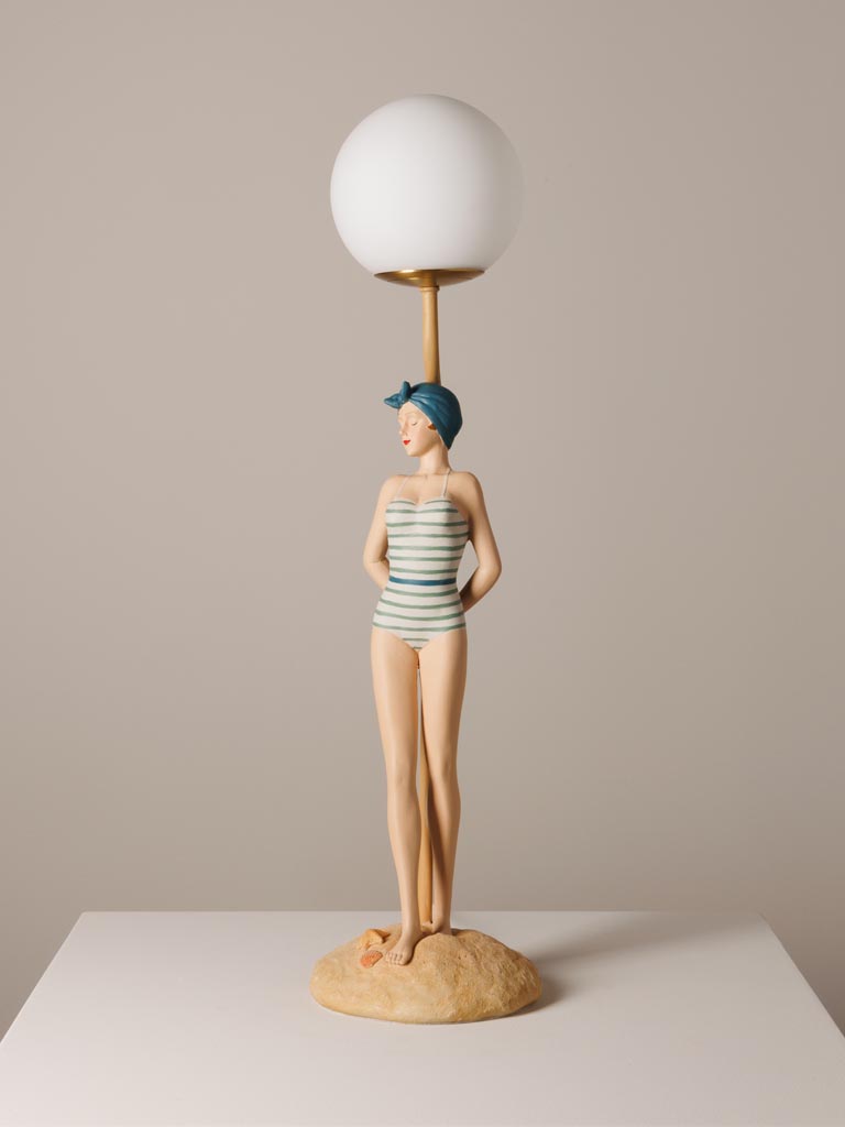 Lampe Baigneuse bleue et globe - 1