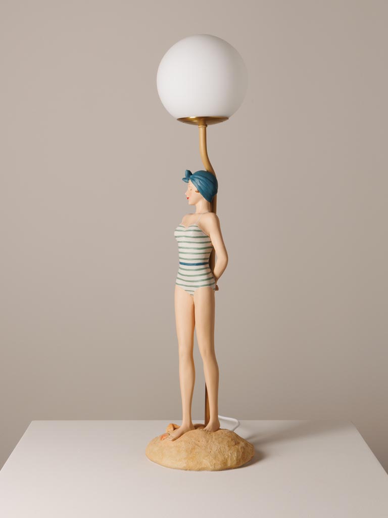 Lampe Baigneuse bleue et globe - 4