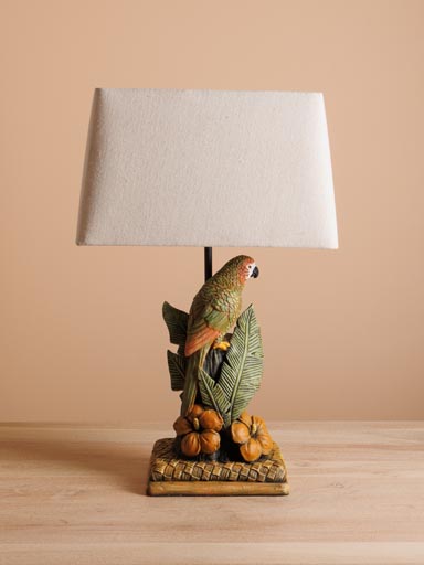 Table lamp tropical parrot