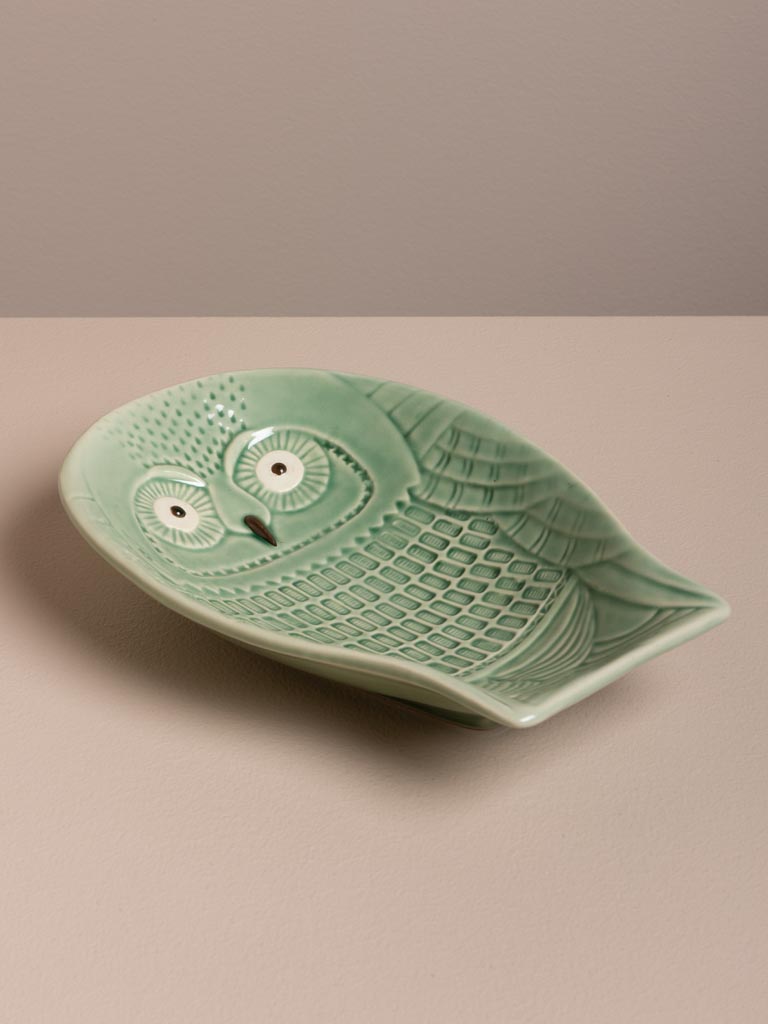 Large green owl plate - 4