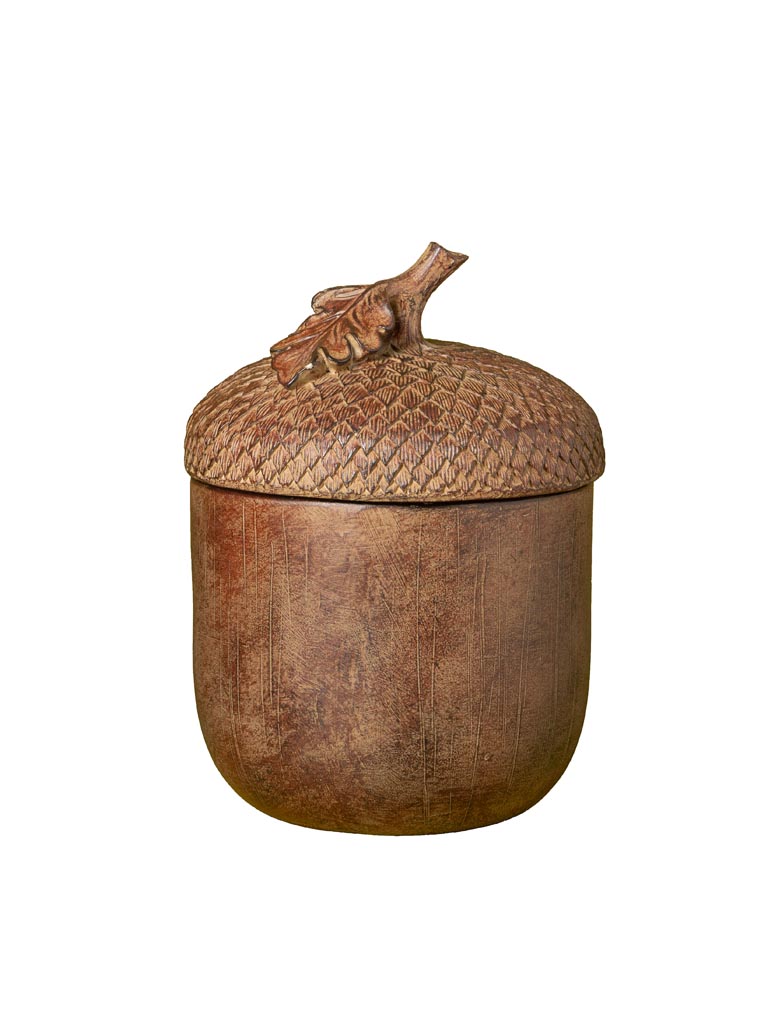 Boîte gland en résine marron - 2