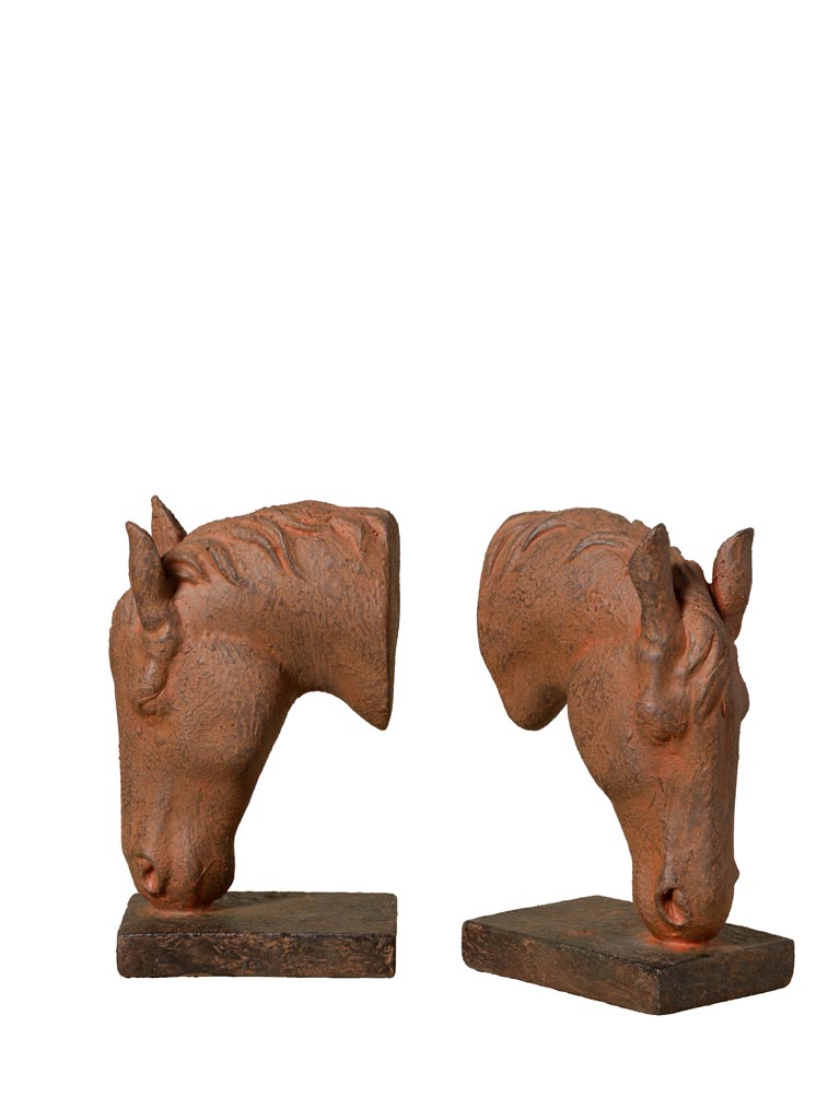 Rusty horse head bookends - 2
