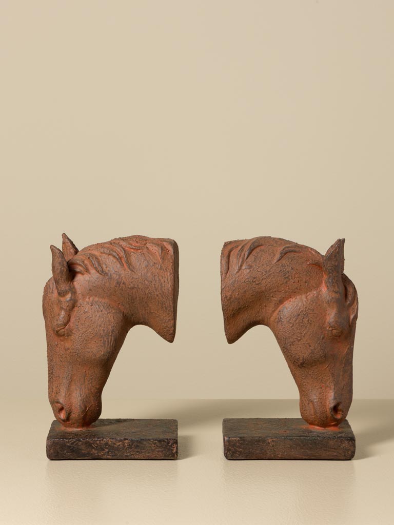 Rusty horse head bookends - 3