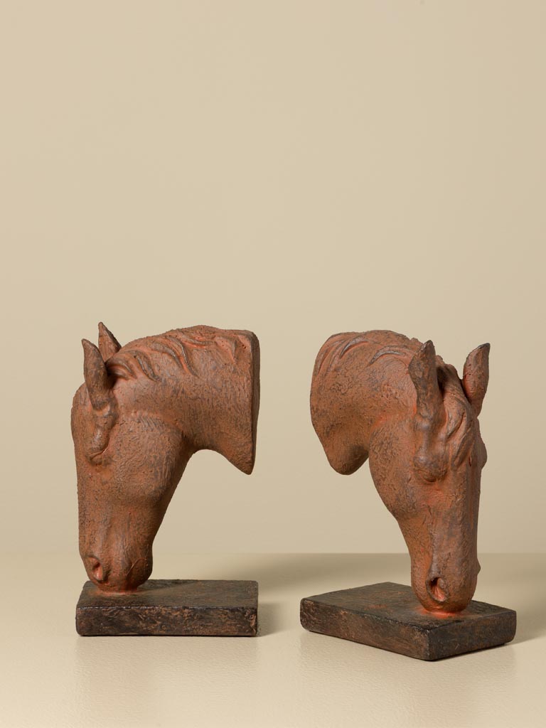 Rusty horse head bookends - 4