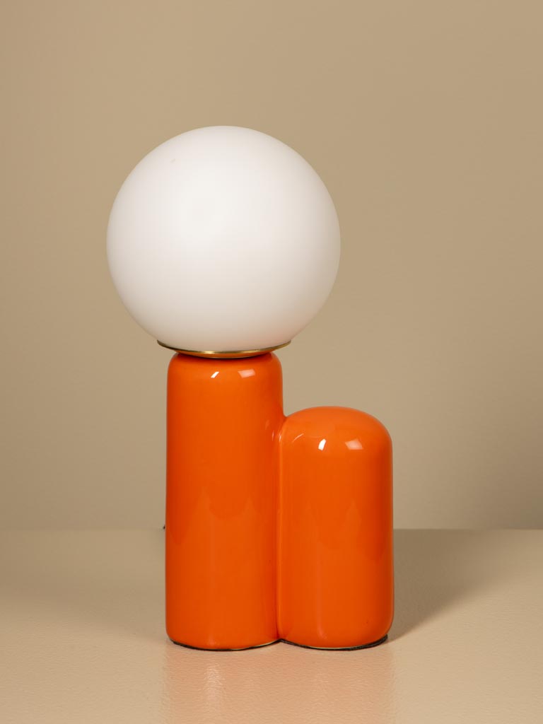 Lampe céramique orange Dobla - 1