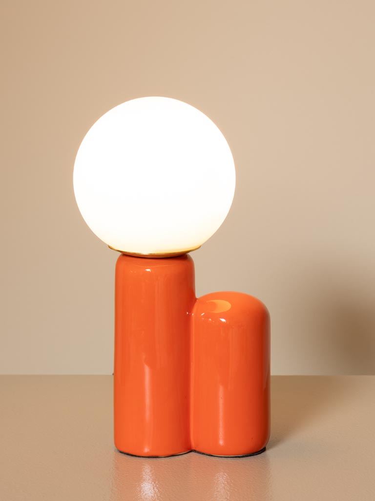 Lampe céramique orange Dobla - 3
