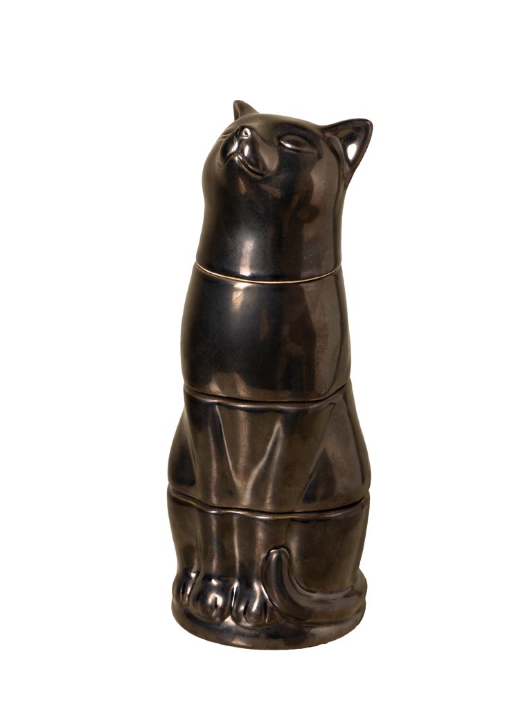Set of stackable mugs cat shape - 2